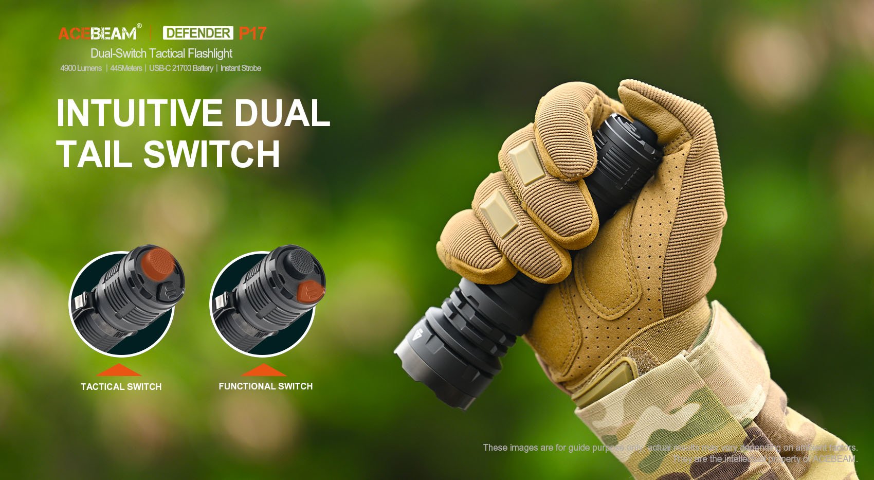 Acebeam P17 Tactical Flashlight (4900 Lumens)