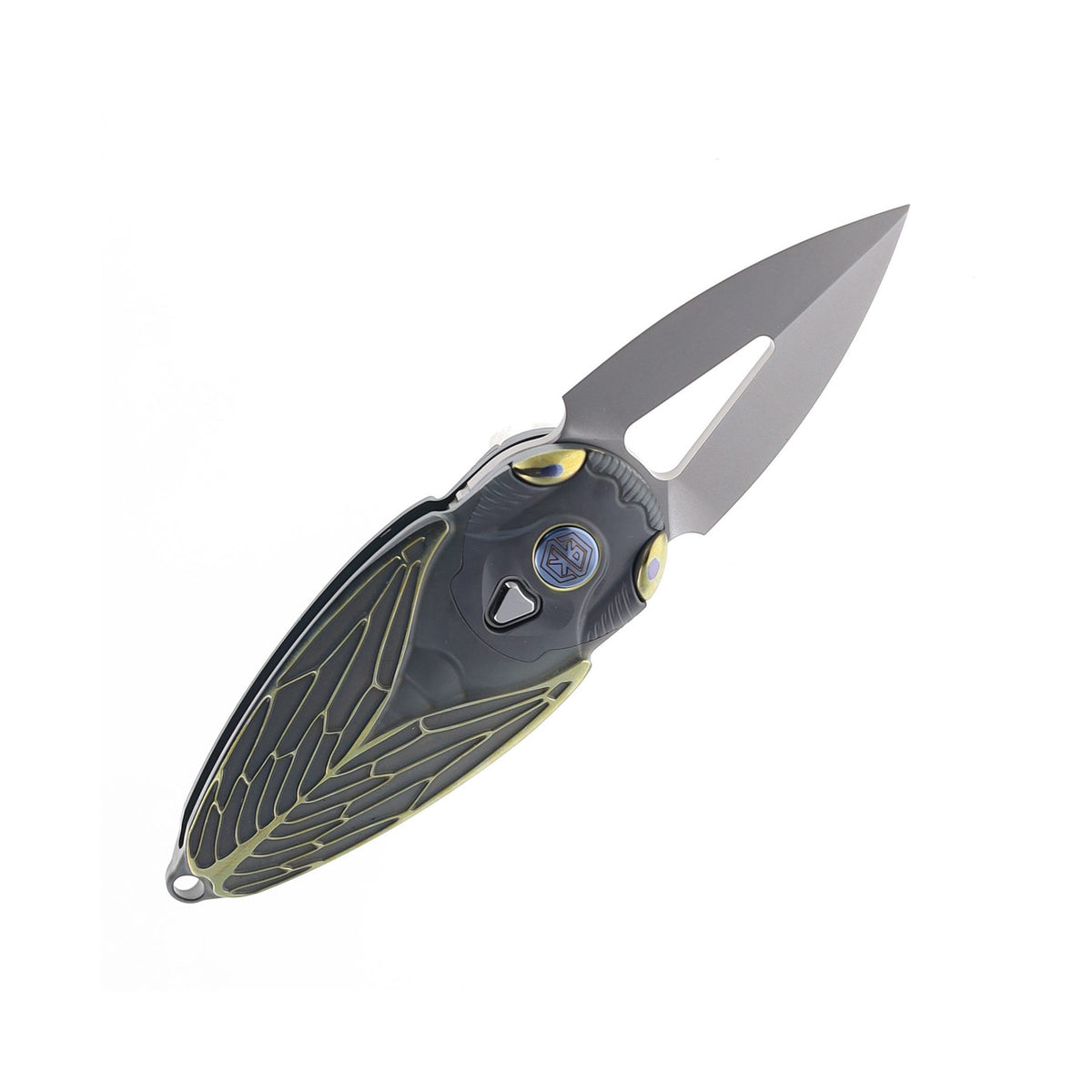 Rike Knife Cicada Folding Knife M390 (Dark Gray Titanium Handle)