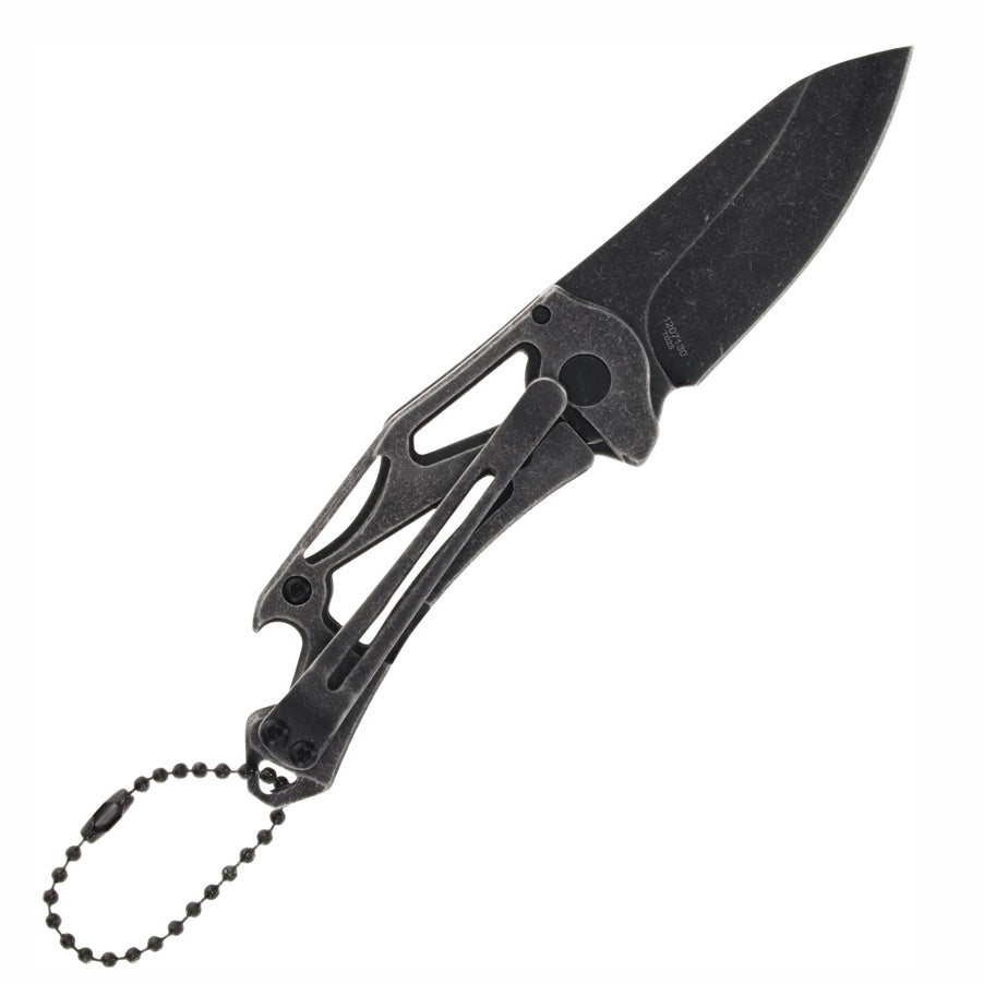 Smith & Wesson SW1207128 Keychain Framelock Black SW Folding Blade