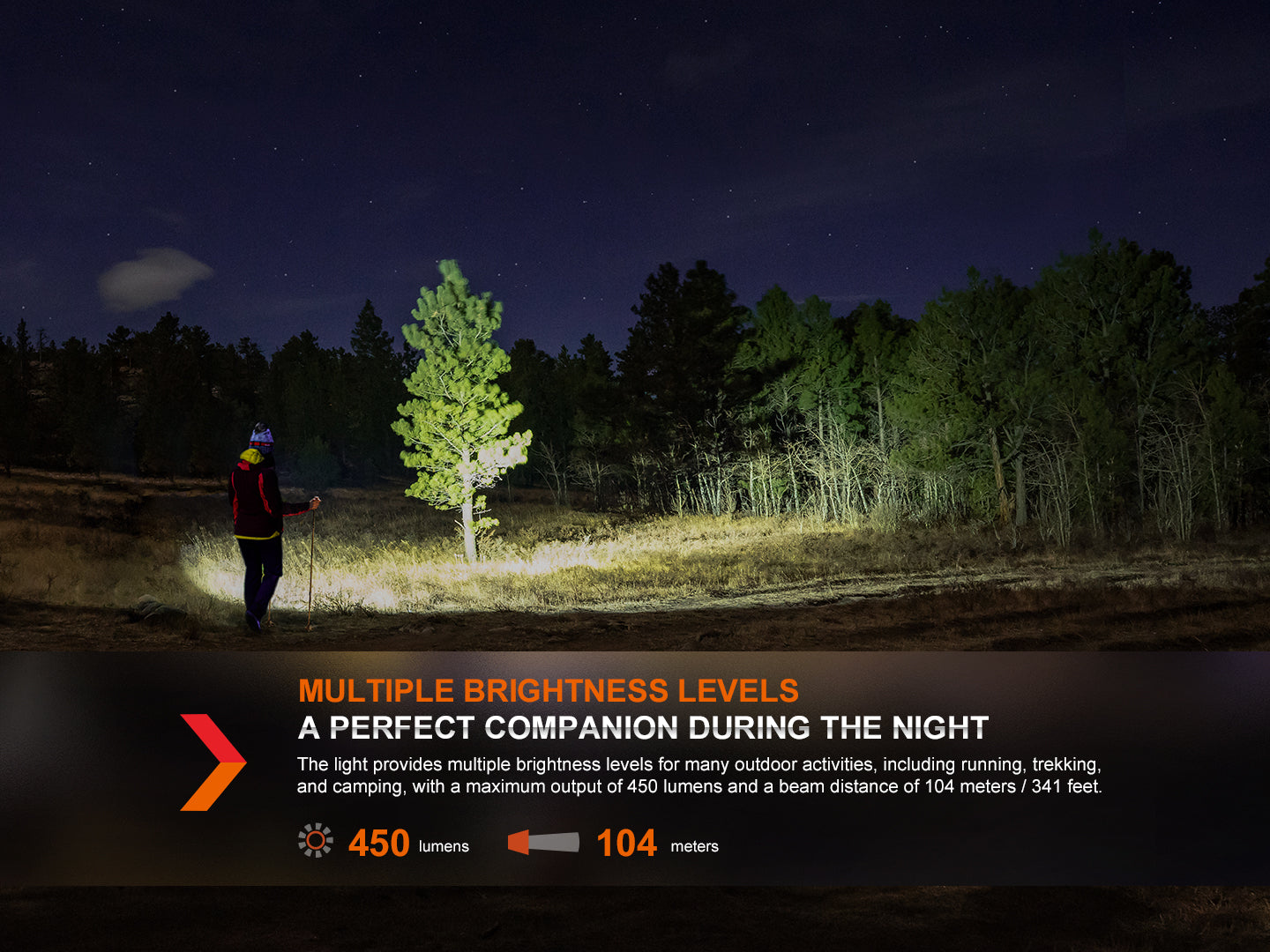 Fenix HL16 Trail Running Headlamp (450 Lumens) (3 Versions)