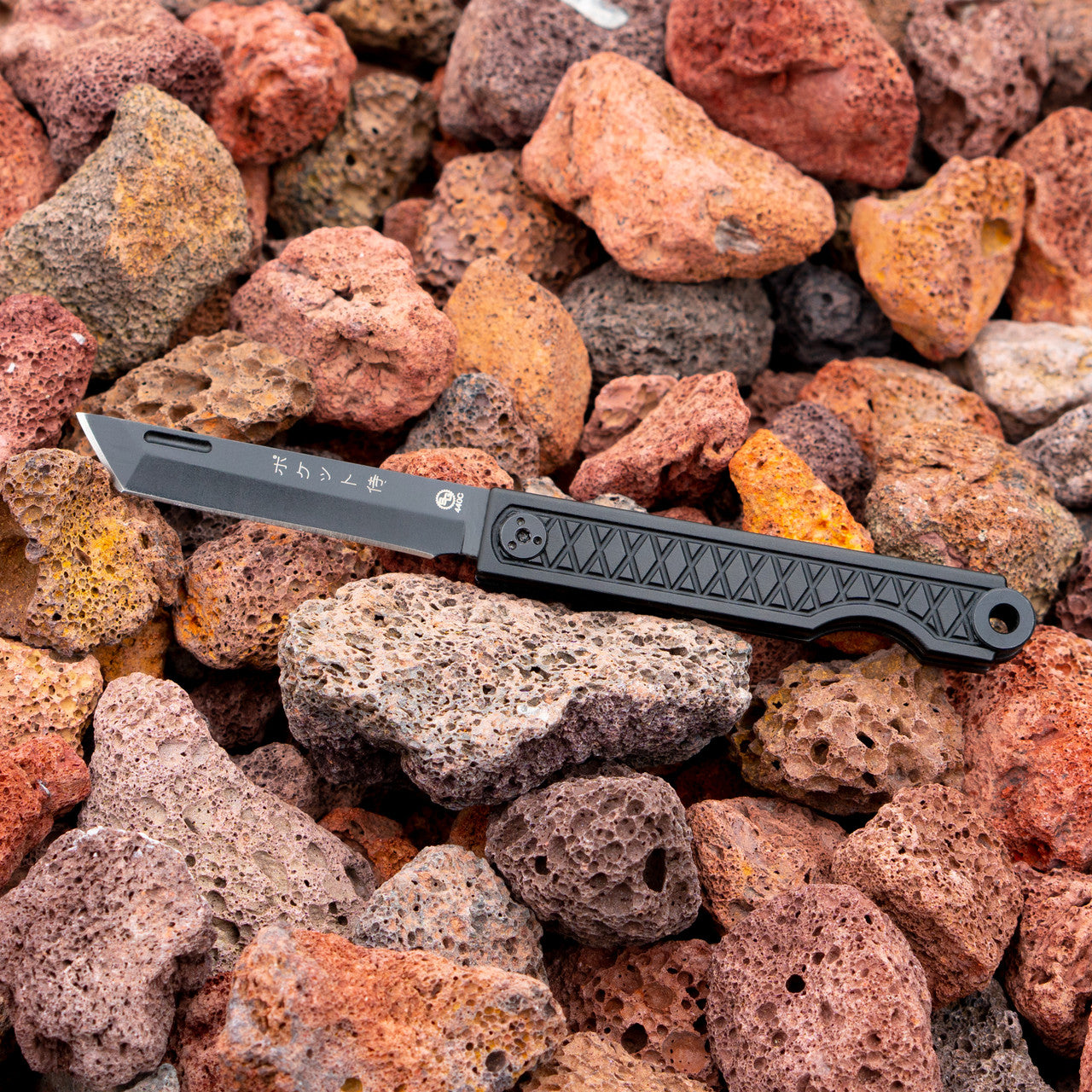 StatGear Pocket Samurai Keychain Knife - Slipjoint Edition (Black Aluminum Handle)