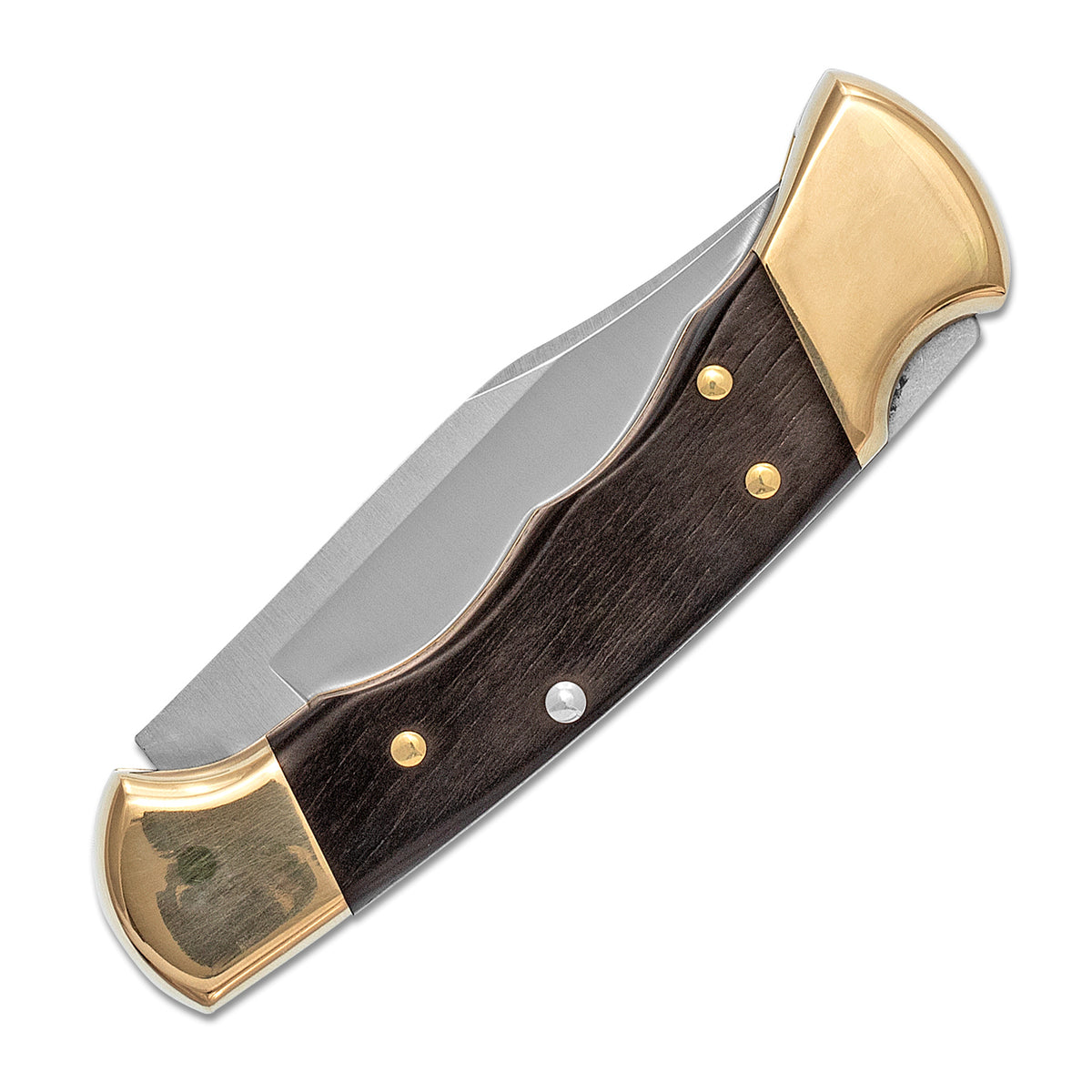 Buck 112FG Ranger Finger Grooved Folder (Ebony Wood Handle)