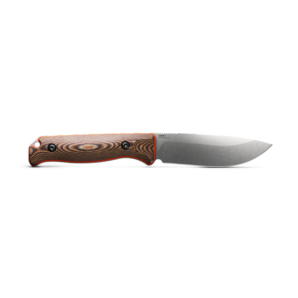Benchmade 15002-1 Saddle Mountain Fixed Blade (Richlite Orange G10 Base Layer Handle)