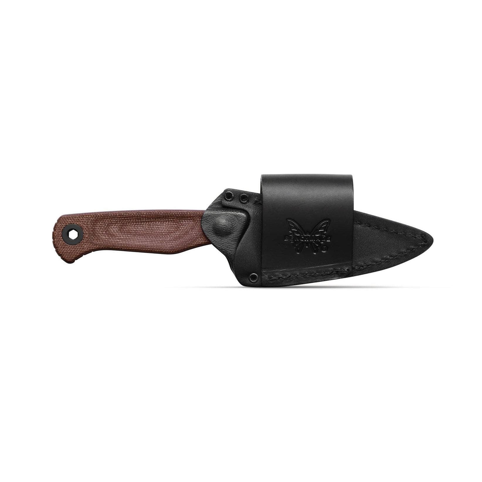 Benchmade 203BT-03 Dacian Pocket Fixed Blade (Brown Canvas Micarta Handle)