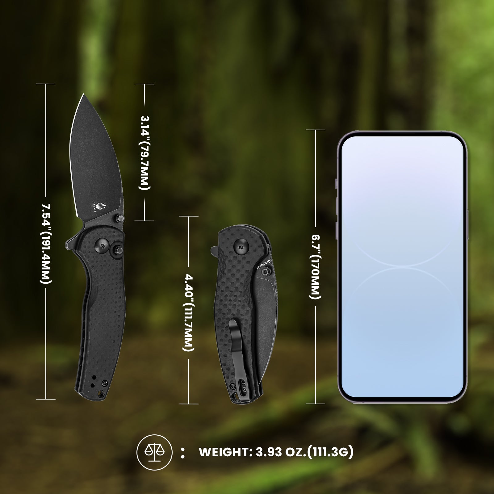 Kizer V3669A2 Mini Grouper Nitro V