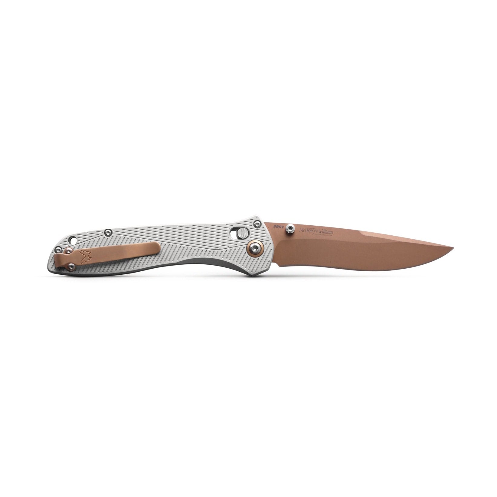 Benchmade 710FE-24 Seven | Ten Folding Knife (Gray Machined Aluminum Handle)