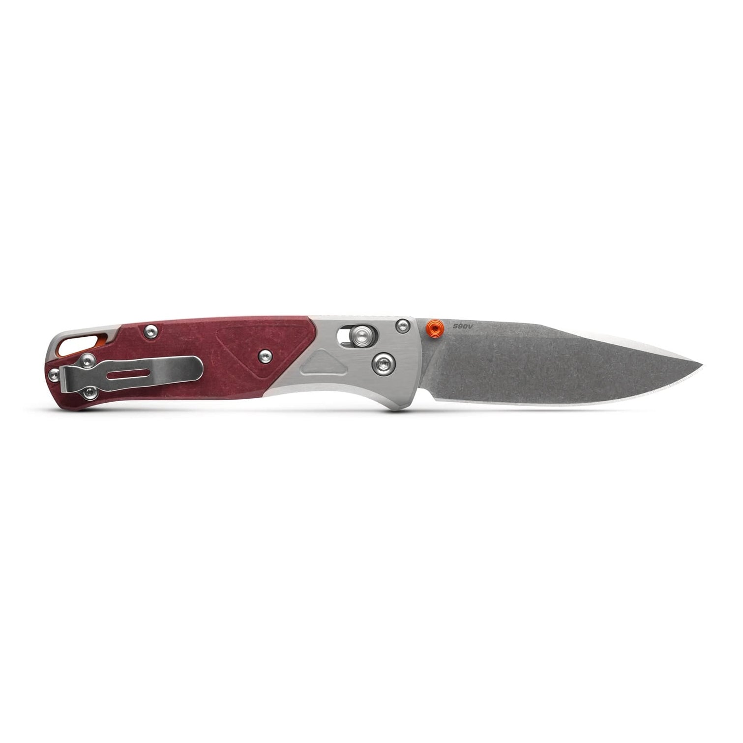 Benchmade 535-09 Bugout Folding Knife (Gray Aluminum Handle with Redstone Richlite Onlay)