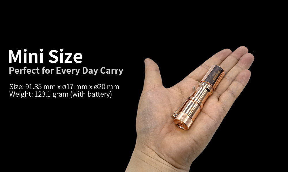 Manker E05 II EDC Rechargeable Flashlight (Copper) (2 Versions)