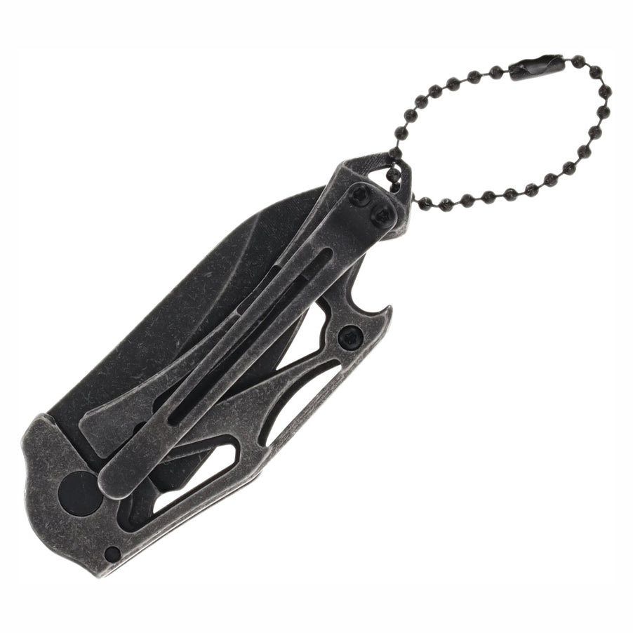 Smith & Wesson SW1207128 Keychain Framelock Black SW Folding Blade