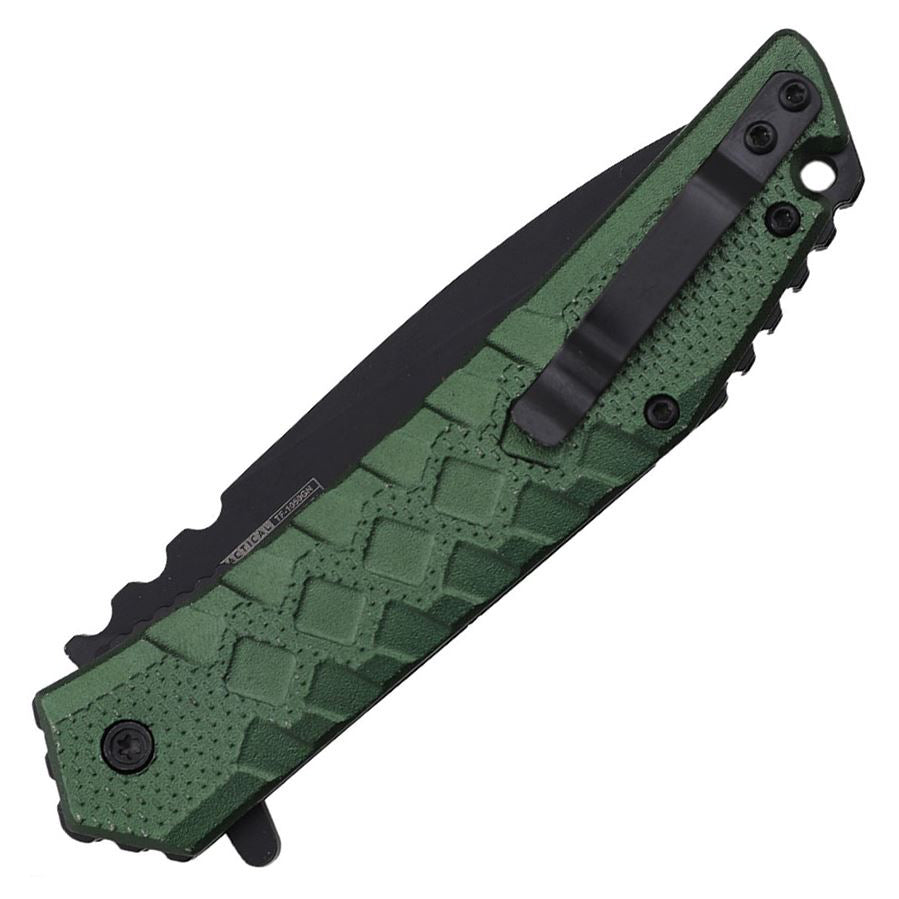 Tac Force 1050 Assisted EDC Folding Knife (Green Aluminum Handle)