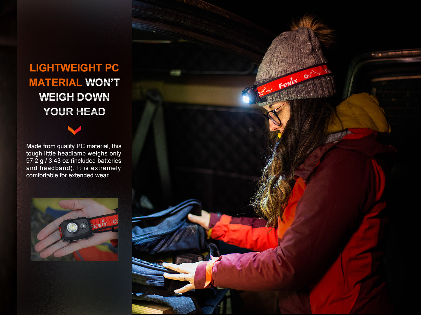 Fenix HL16 Trail Running Headlamp (450 Lumens) (3 Versions)