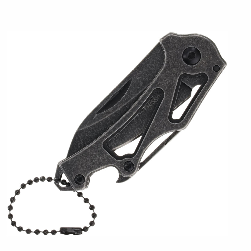 Smith & Wesson SW1207128 Keychain Framelock Black SW Folding Blade