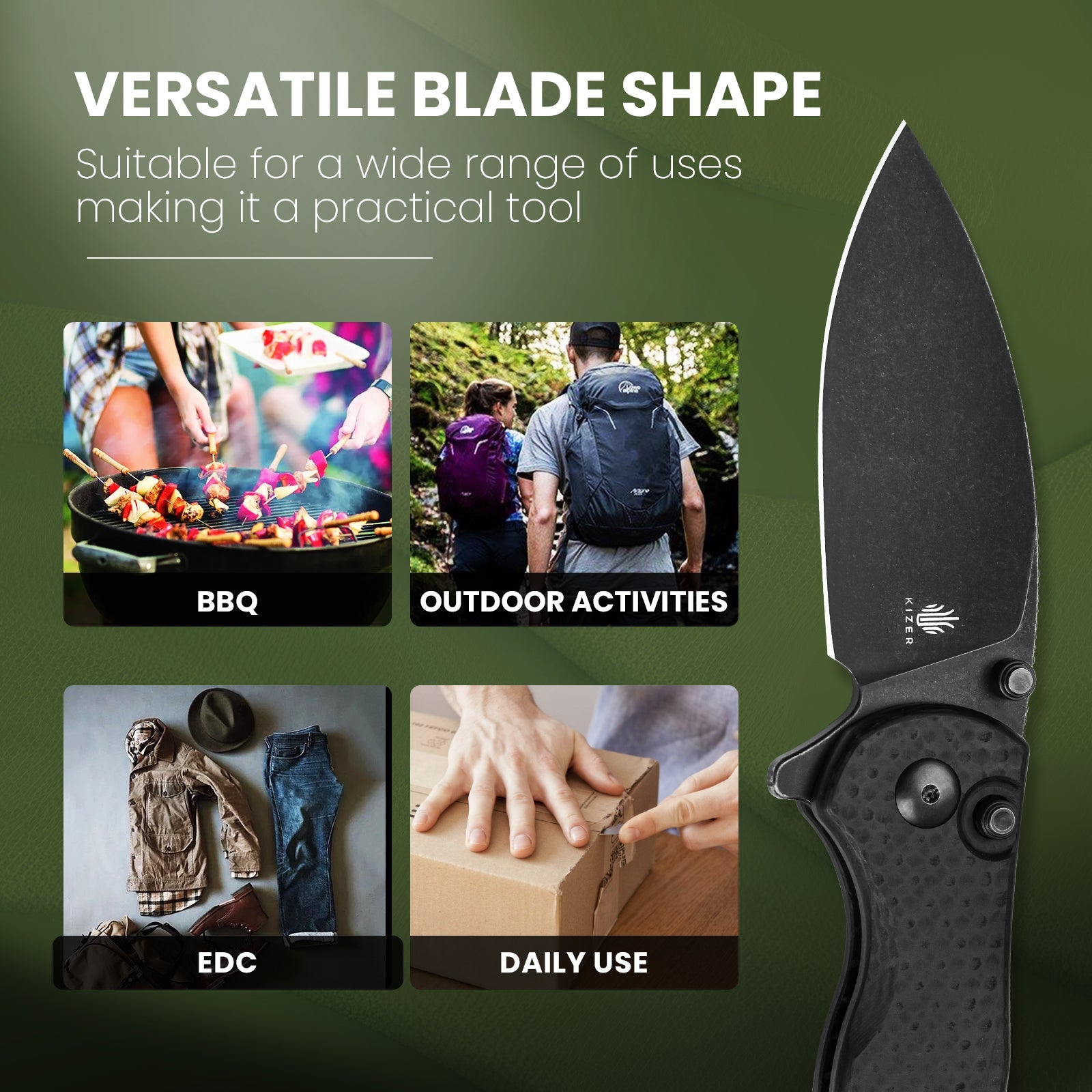 Kizer V3669A2 Mini Grouper Nitro V