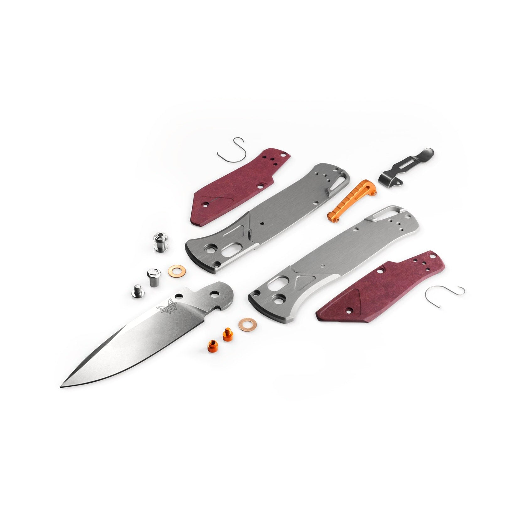 Benchmade 535-09 Bugout Folding Knife (Gray Aluminum Handle with Redstone Richlite Onlay)