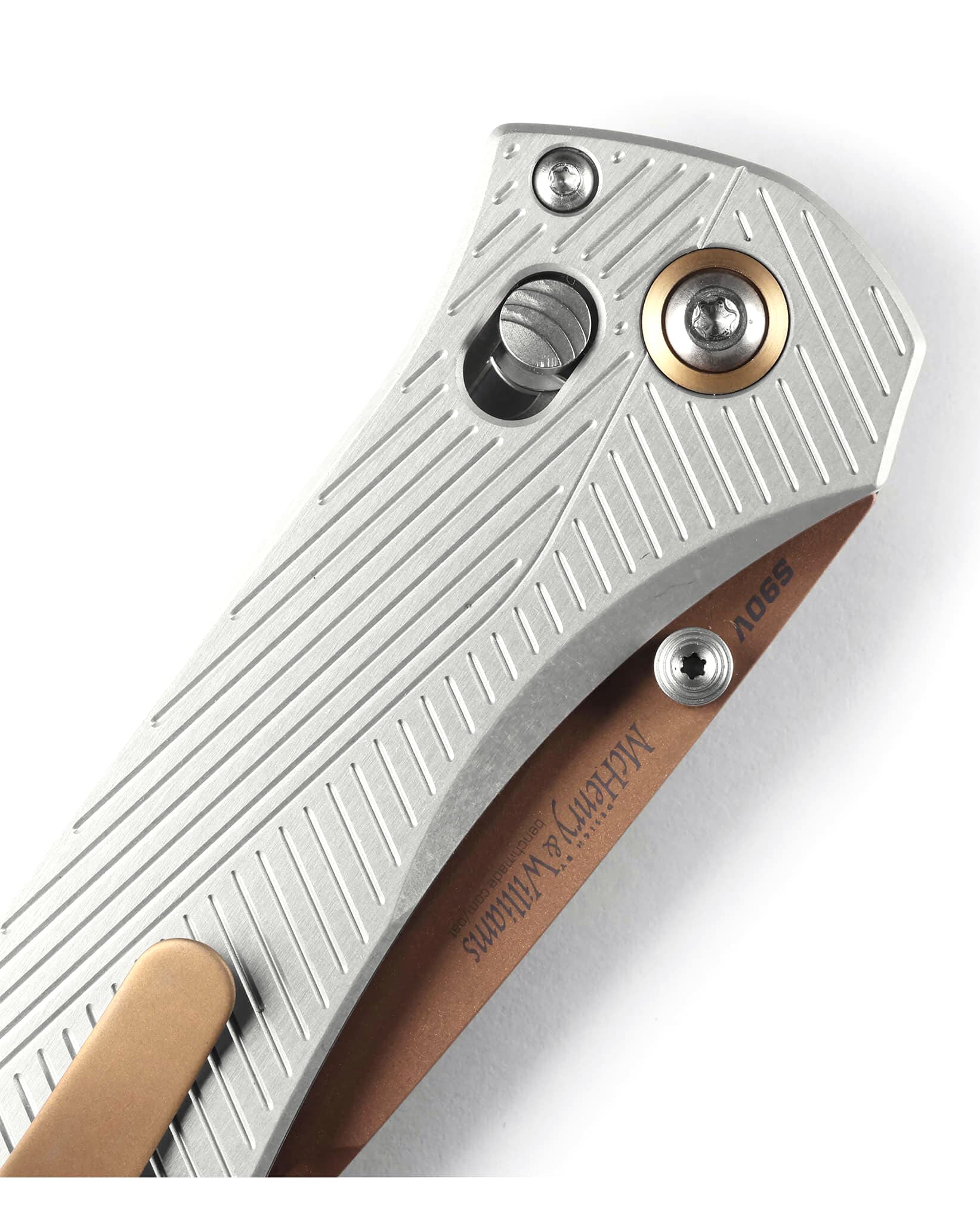 Benchmade 710FE-24 Seven | Ten Folding Knife (Gray Machined Aluminum Handle)