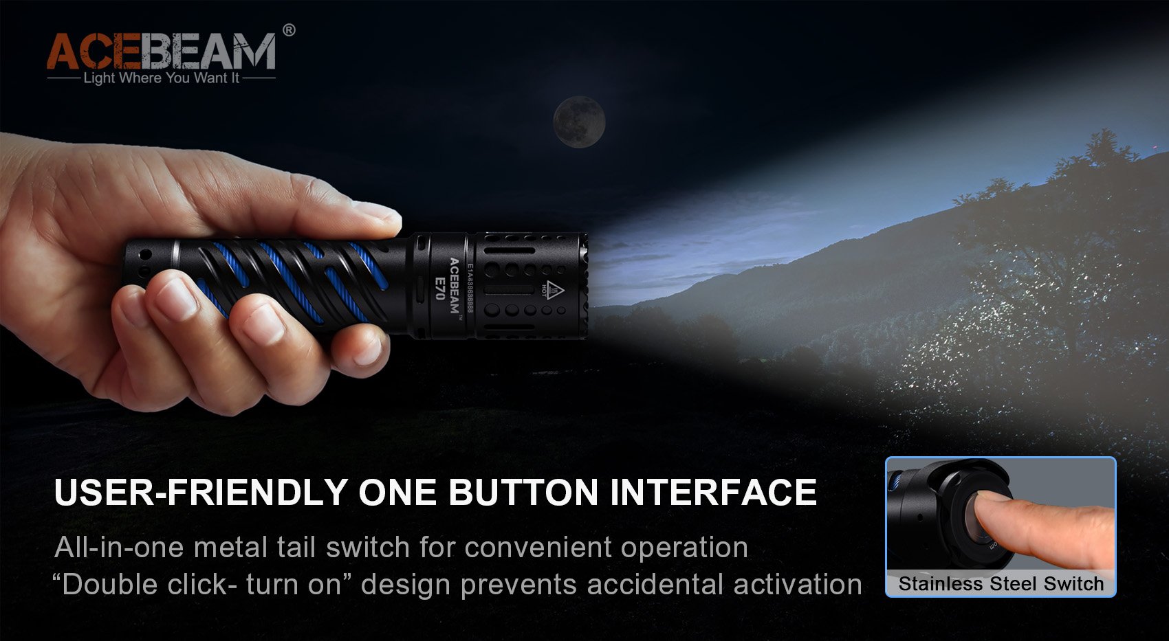 Acebeam E70 EDC Flashlight (4600 Lumens)