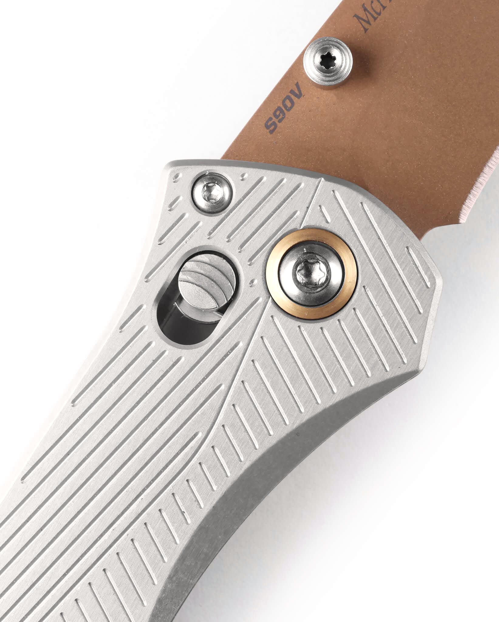Benchmade 710FE-24 Seven | Ten Folding Knife (Gray Machined Aluminum Handle)