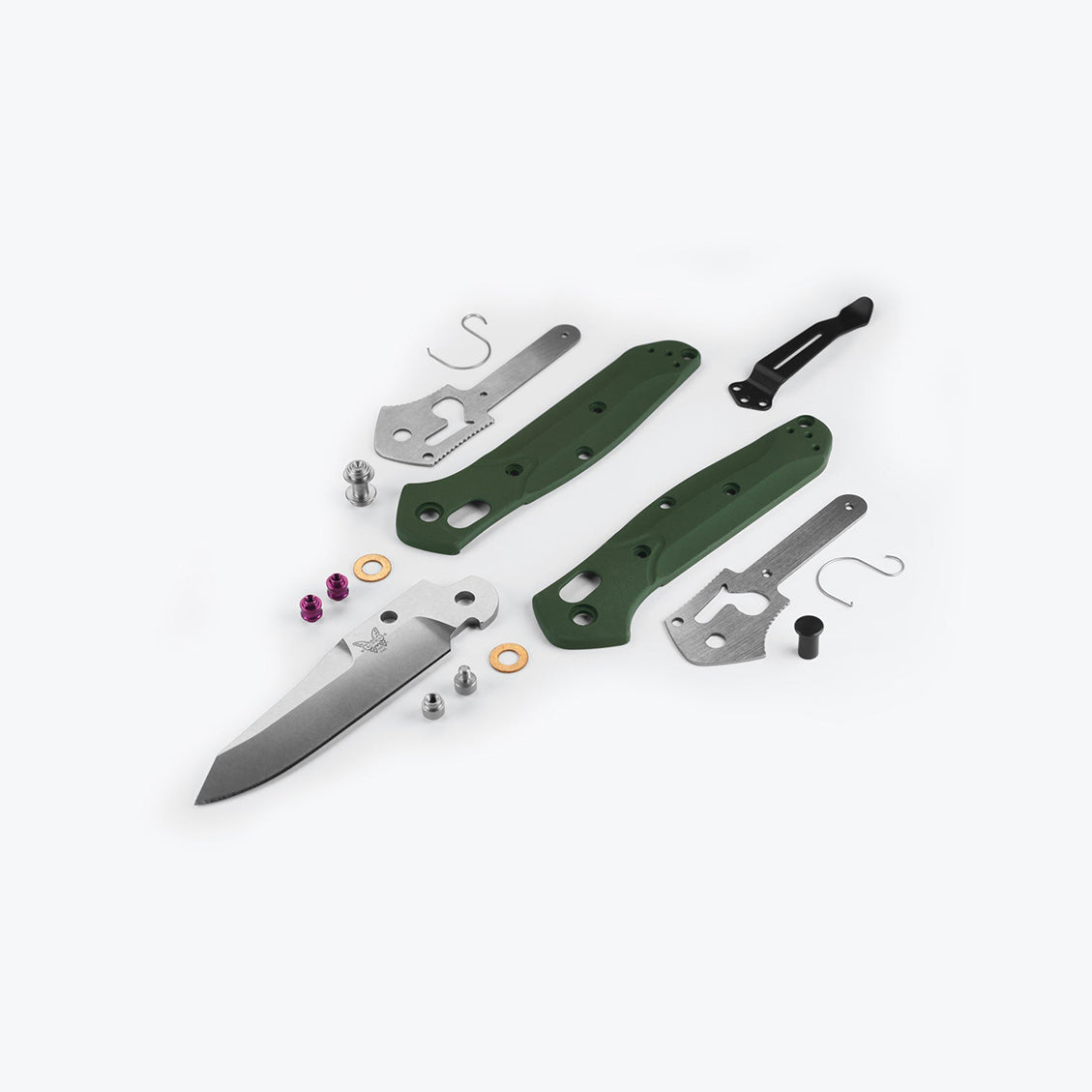 Benchmade 945 Mini Osborne Folding Knife (Green Aluminum Handle)