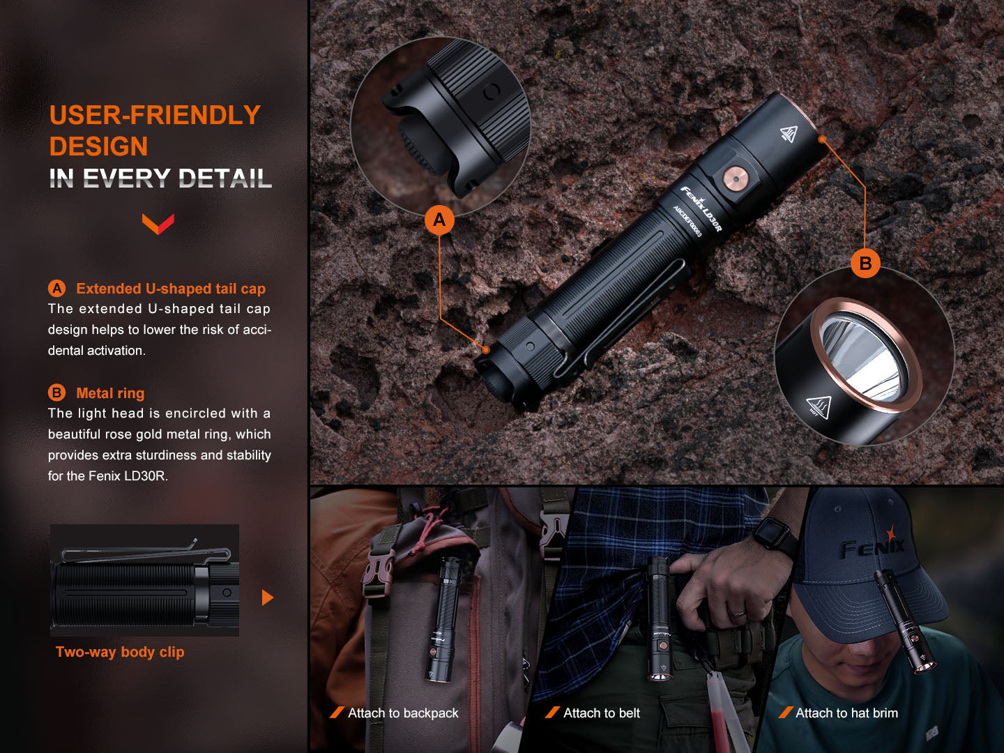 Fenix LD30R Rechargeable Flashlight (1700 Lumens)