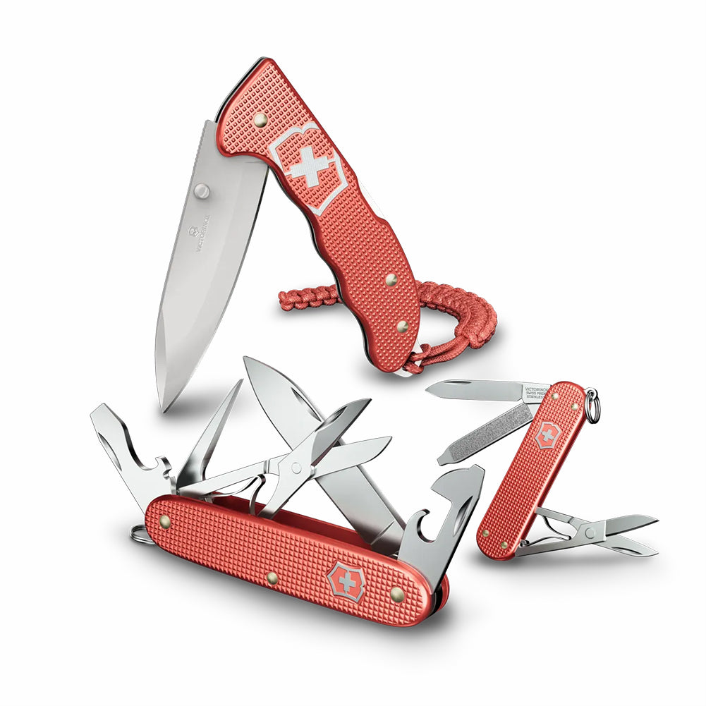 Victorinox Evoke Alox Stone Red Back Lock Folding Knife 0.9415.L25 (Limited Edition 2025)
