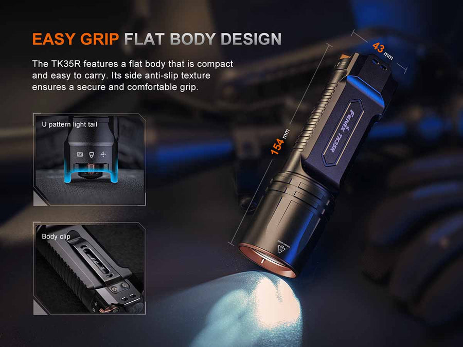 Fenix TK35R + UV Multi-Mode Rechargeable Flashlight (5800 Lumens)