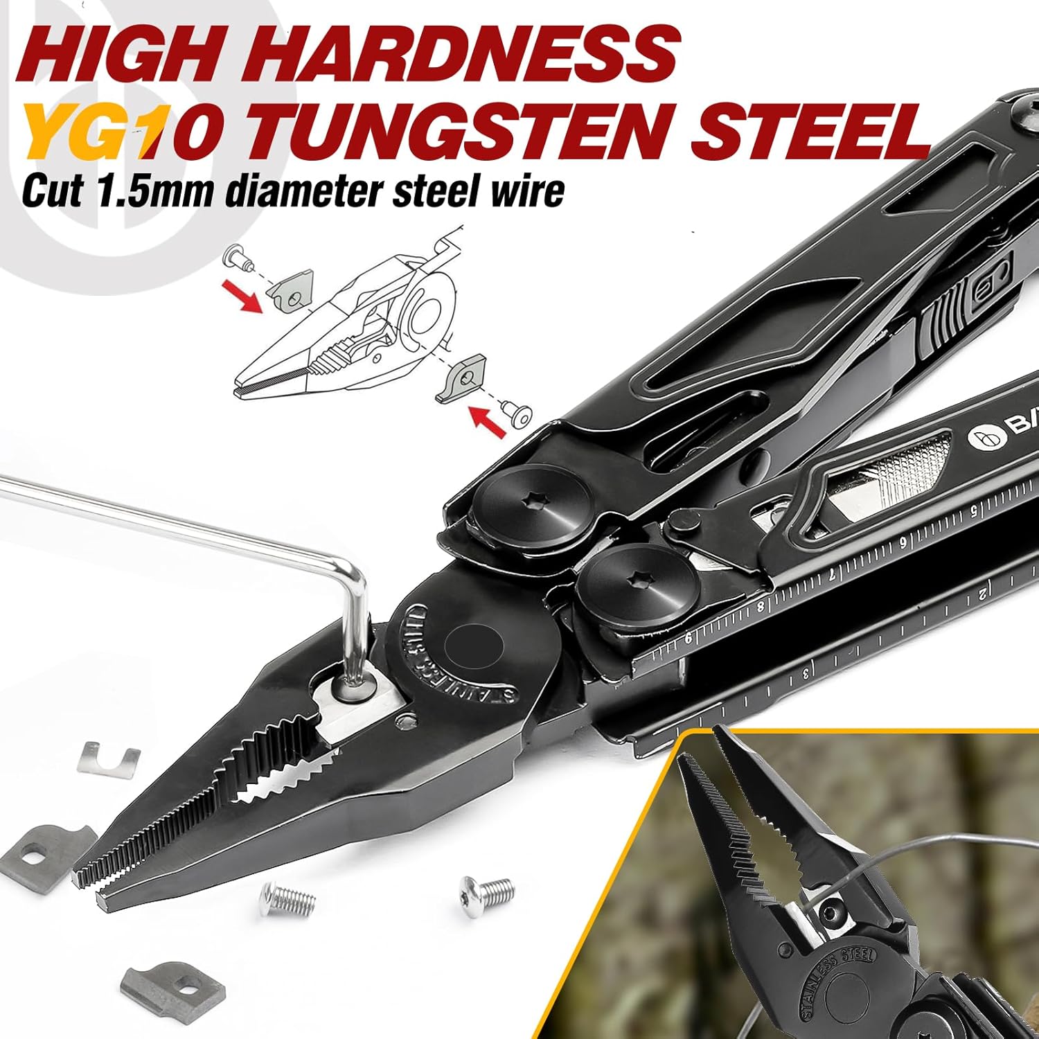 Bibury Plier Multitool Pro (21-in-1) (Black)