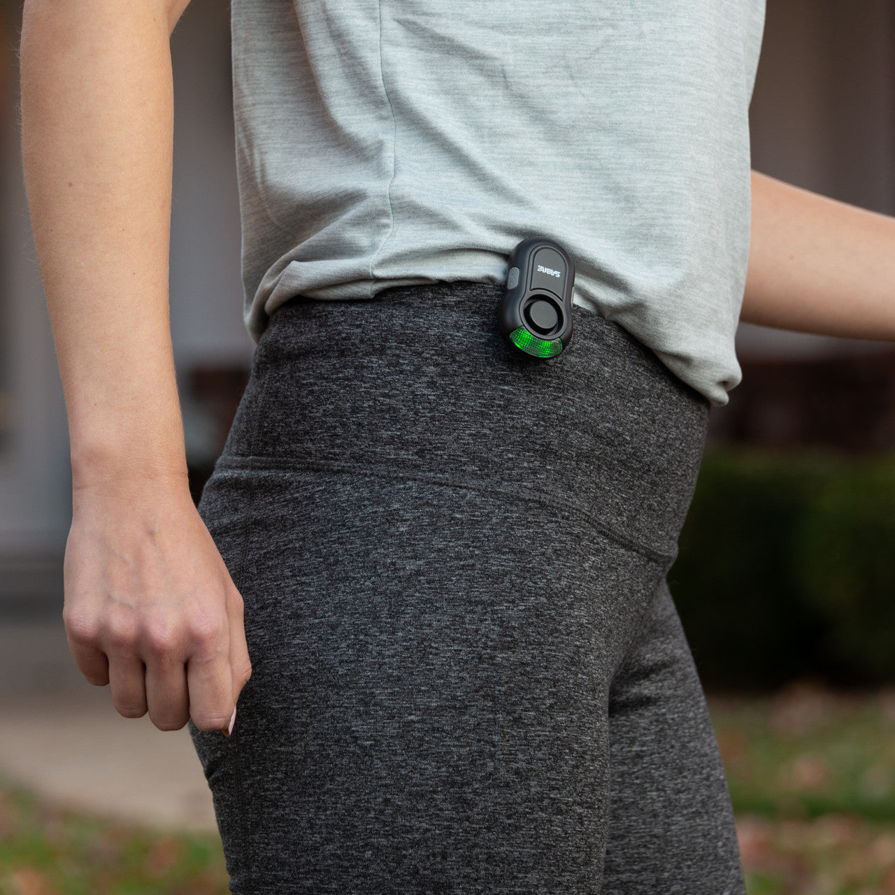 SABRE Personal Alarm With LED Safety Light (2-in-1 Clip-On / Black)