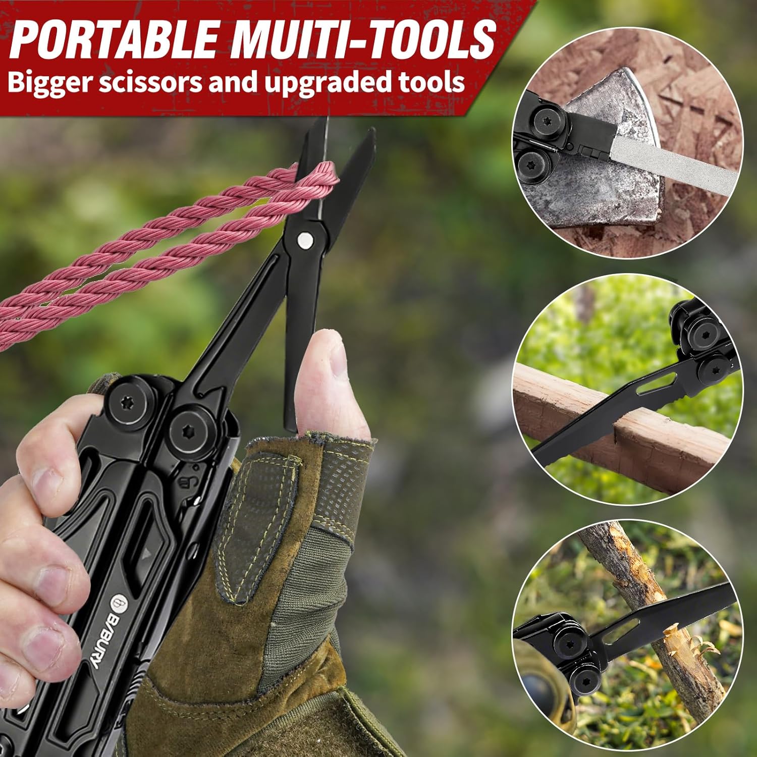Bibury Plier Multitool Pro (21-in-1) (Black)