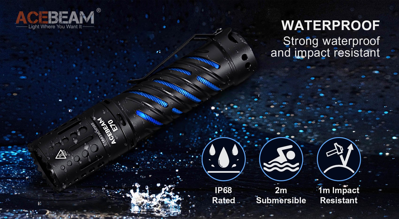 Acebeam E70 EDC Flashlight (4600 Lumens)