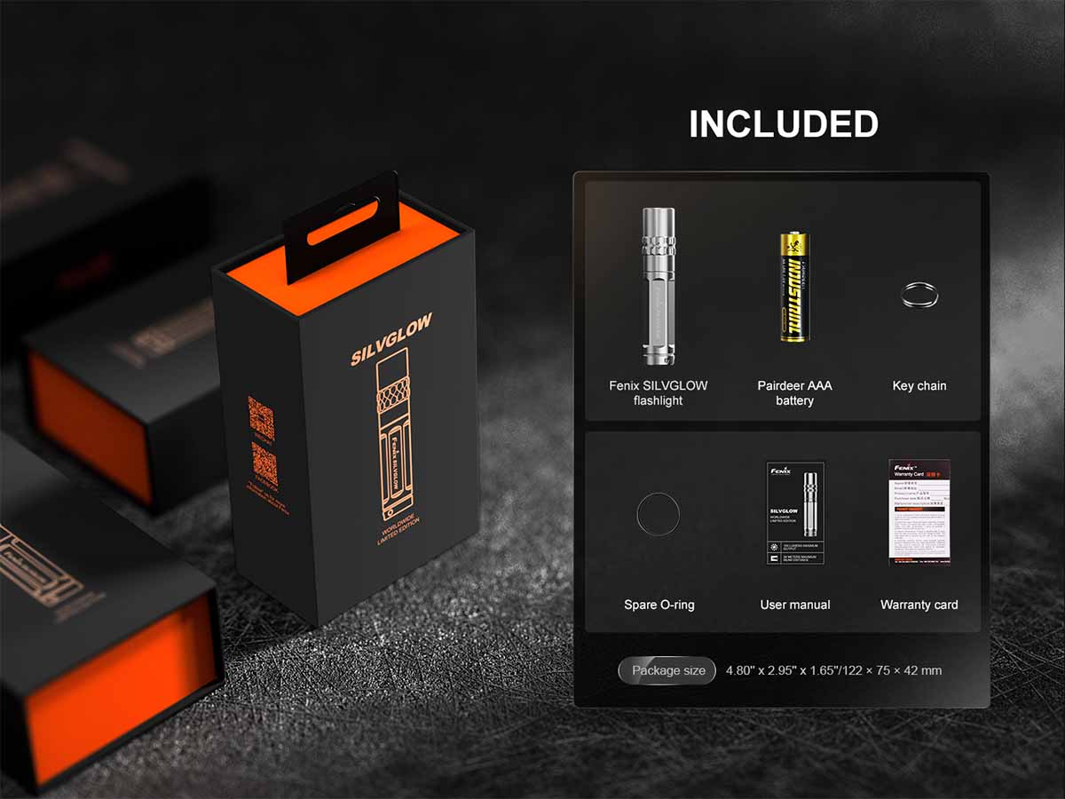 Fenix SILVGLOW Limited Edition AAA Battery EDC Flashlight (100 Lumens) (2 Versions)