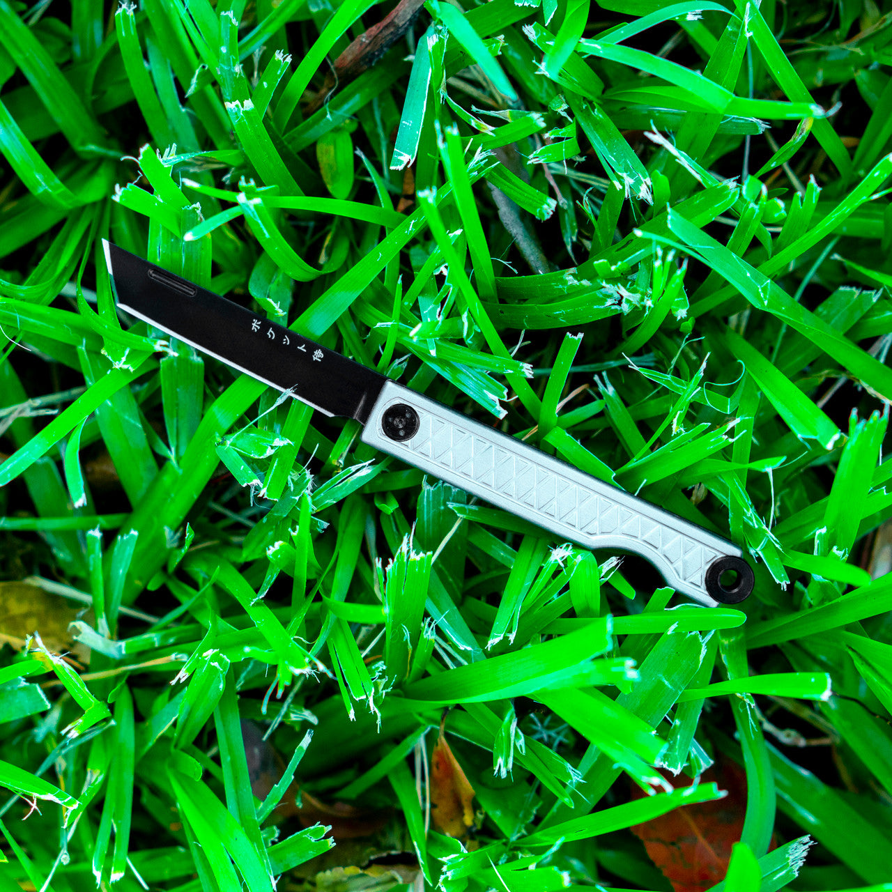 StatGear Pocket Samurai Keychain Knife - Slipjoint Edition (Gray Aluminum Handle)
