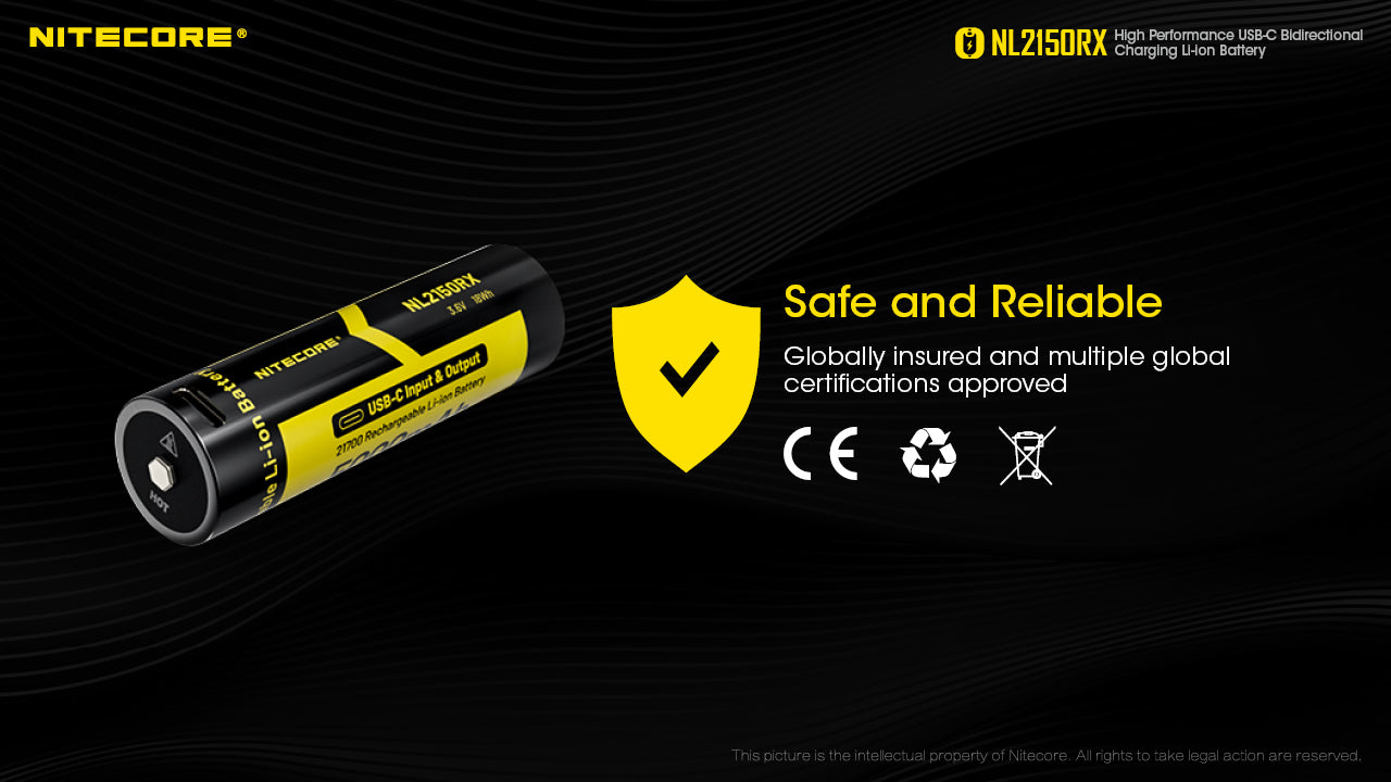 Nitecore Battery 21700 NL2150RX