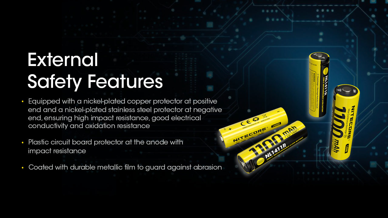 Nitecore Battery NL1411R 1100mAh USB-C Rechargeable