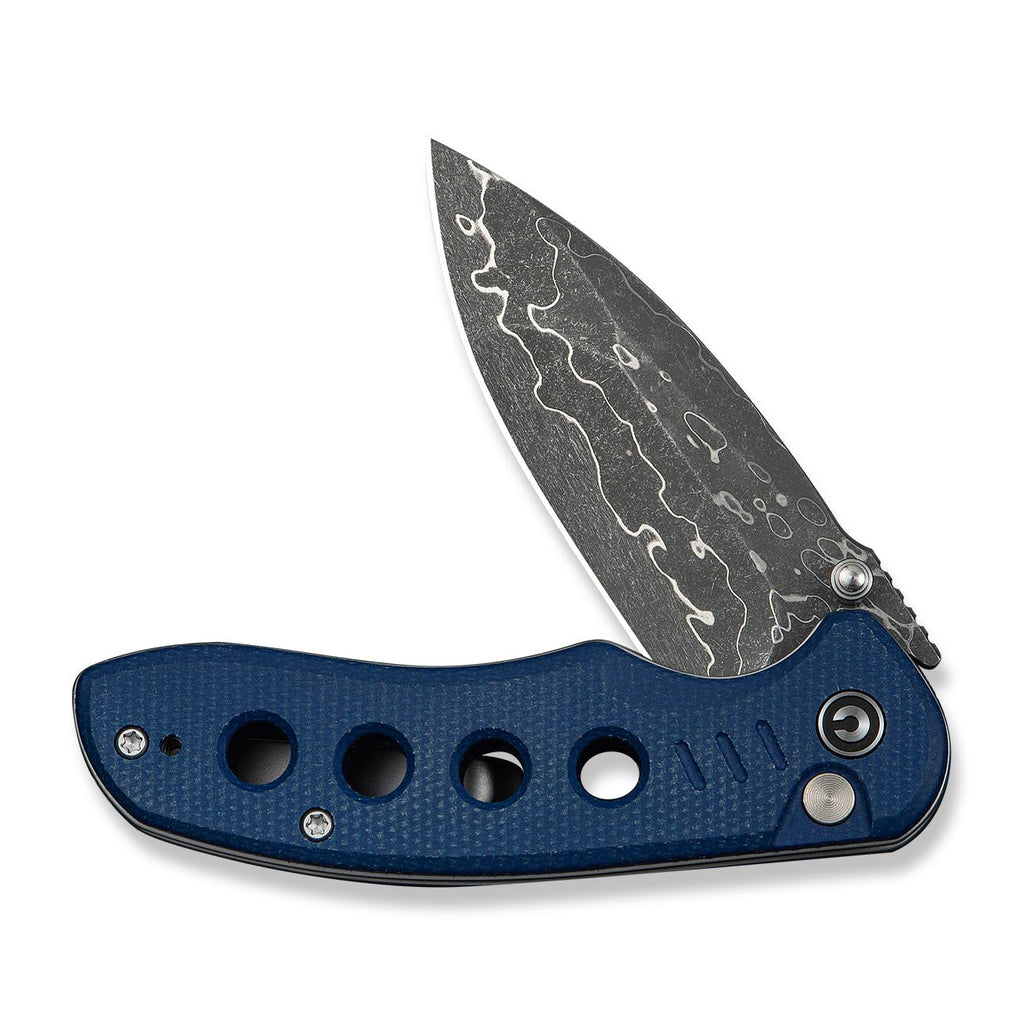 Civivi C23085B-DS1 Triptych Folding Knife (Milled Blue Canvas Micarta Handle)