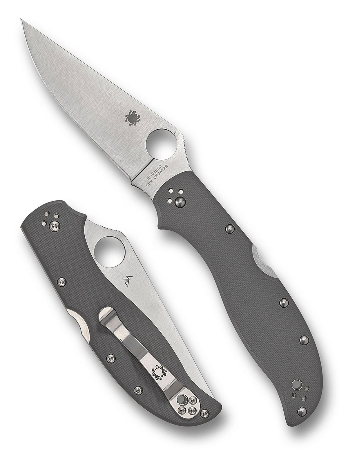 Spyderco C258GPGYCW Stretch 2 XL G-10 CPM CRU-WEAR (Gray)