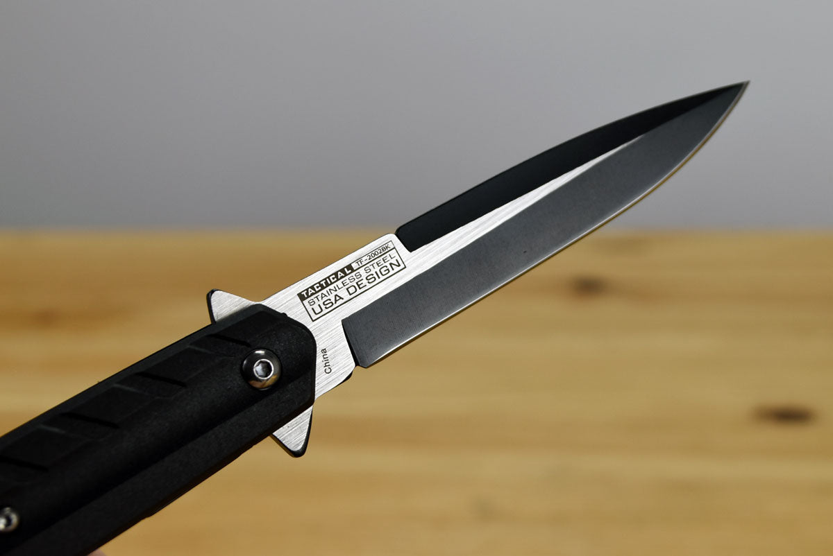 Tac Force 2002 Assisted EDC Folding Knife (Black Nylon Fiber Handle)