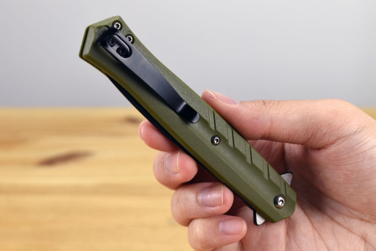 Tac Force 2002 Assisted EDC Folding Knife (Green Nylon Fiber Handle)