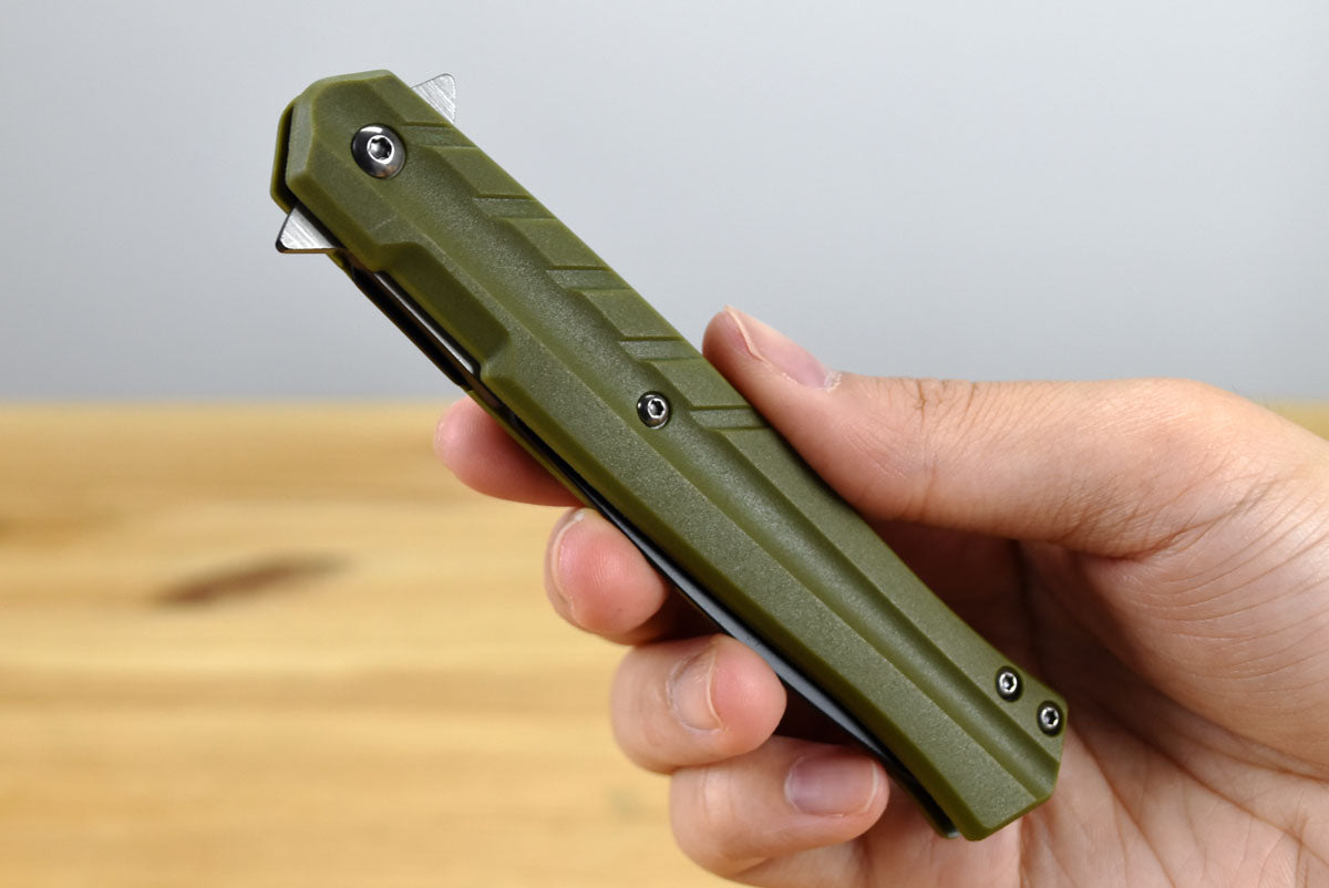 Tac Force 2002 Assisted EDC Folding Knife (Green Nylon Fiber Handle)