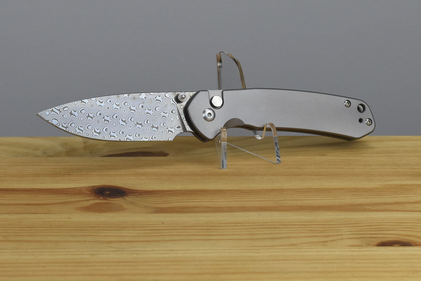 CJRB Pyrite (Titanium) Damascus Folding Knife