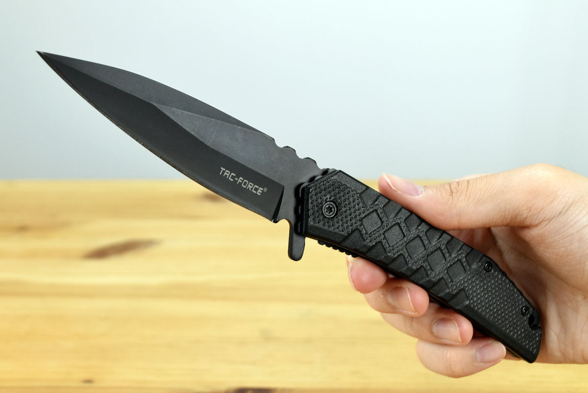 Tac Force 1050 Assisted EDC Folding Knife (Black Aluminum Handle)