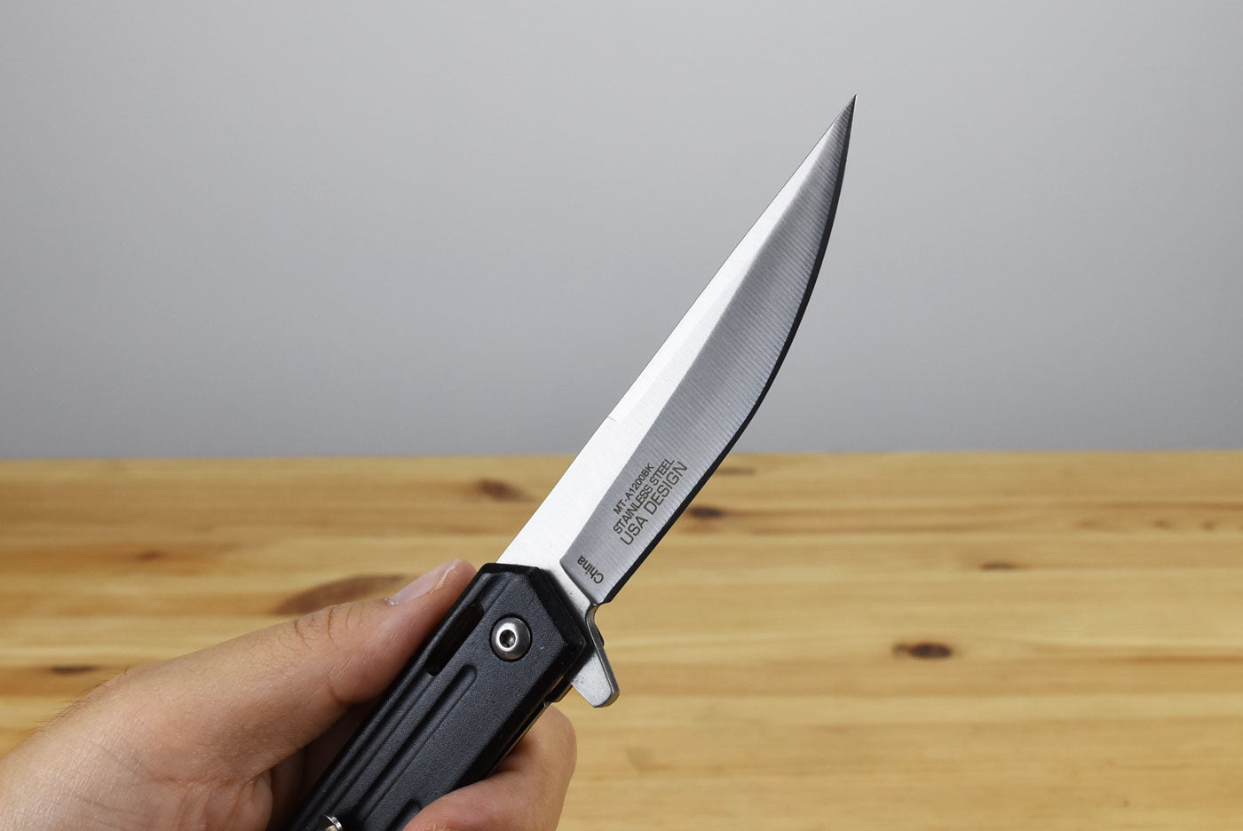 MTech MTA1200 Linerlock Assisted Folding Blade (Black Handle)