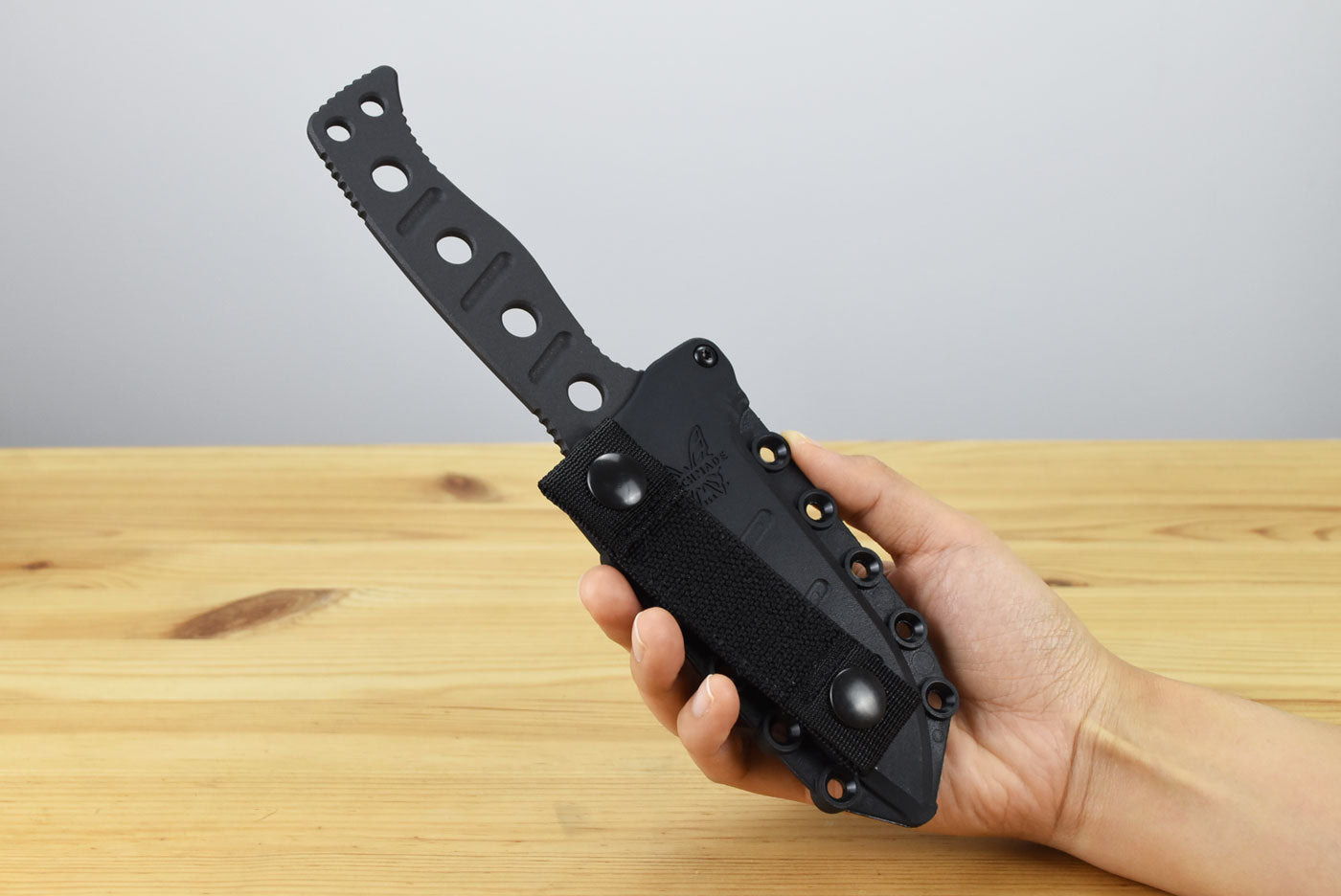 Benchmade 375BK-1 Adamas Fixed Blade (Black Skeletonized Handle)