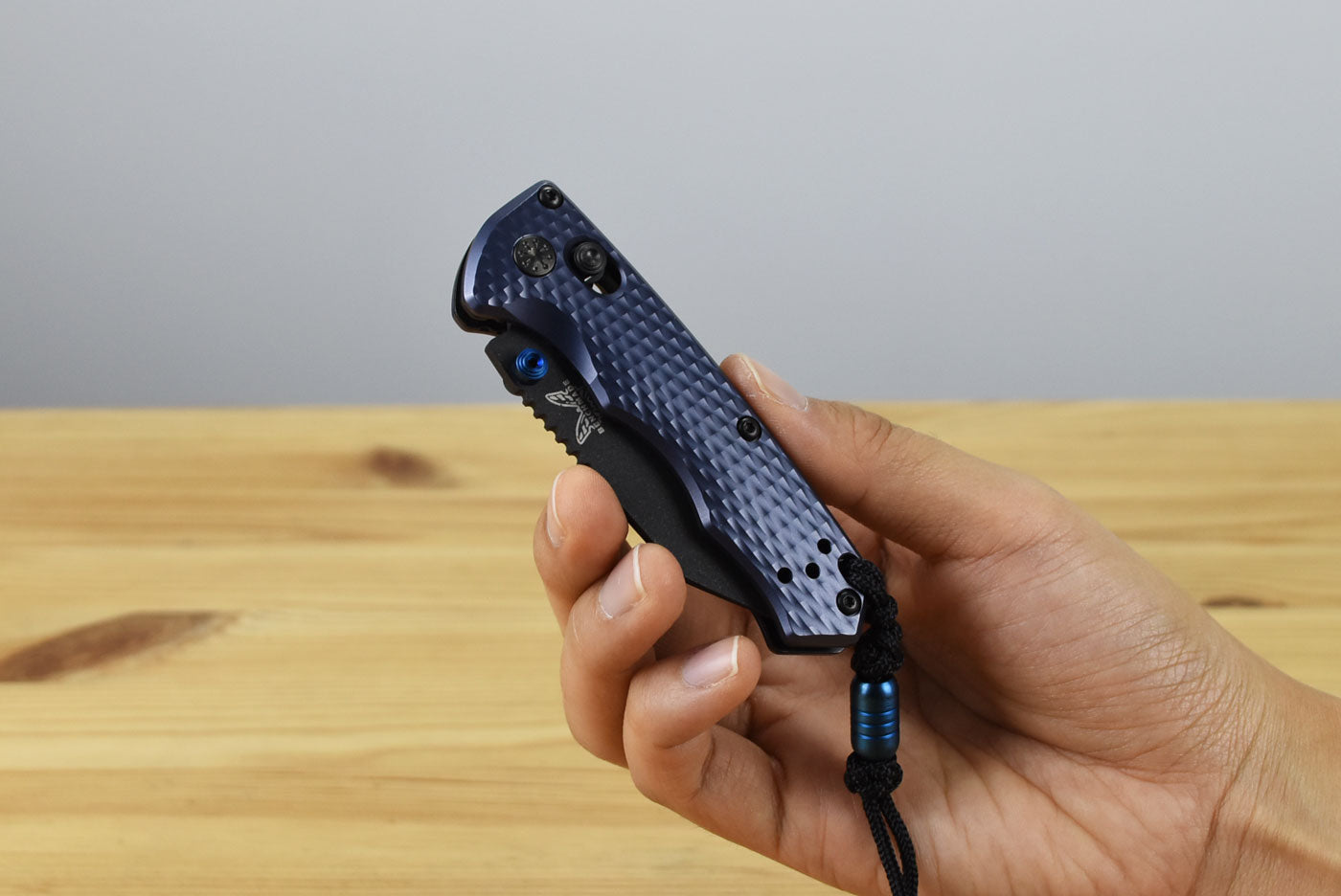 Benchmade 290BK Full Immunity Folding Knife (Crater Blue Billet Aluminum Handle)