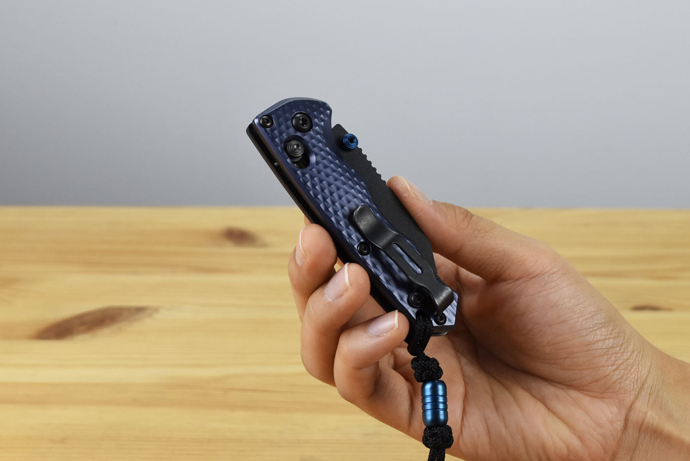 Benchmade 290BK Full Immunity Folding Knife (Crater Blue Billet Aluminum Handle)