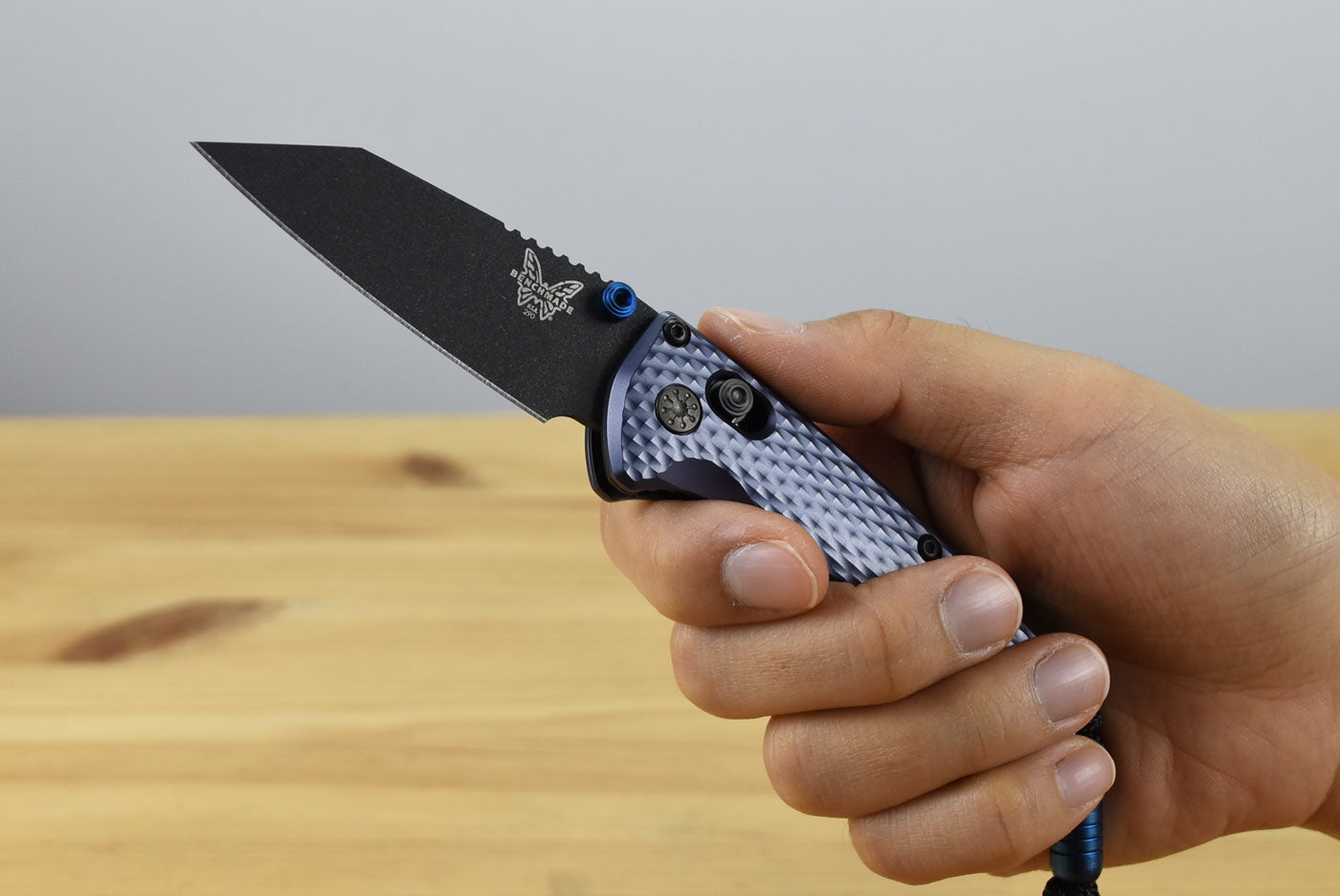 Benchmade 290BK Full Immunity Folding Knife (Crater Blue Billet Aluminum Handle)