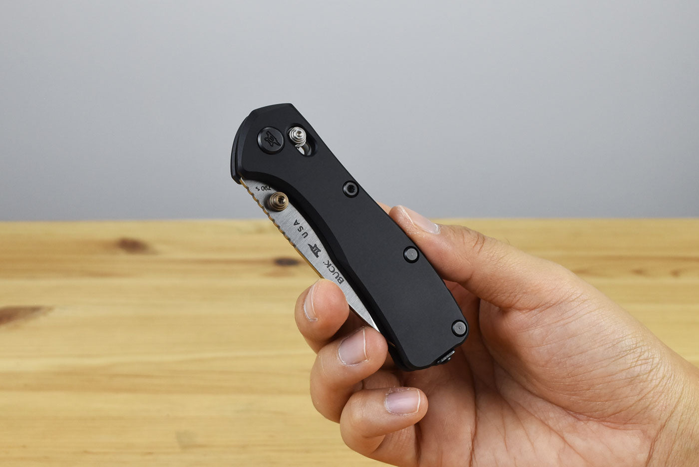 Buck 790 Mini Range Elite Folder (Black Aluminum Handle)