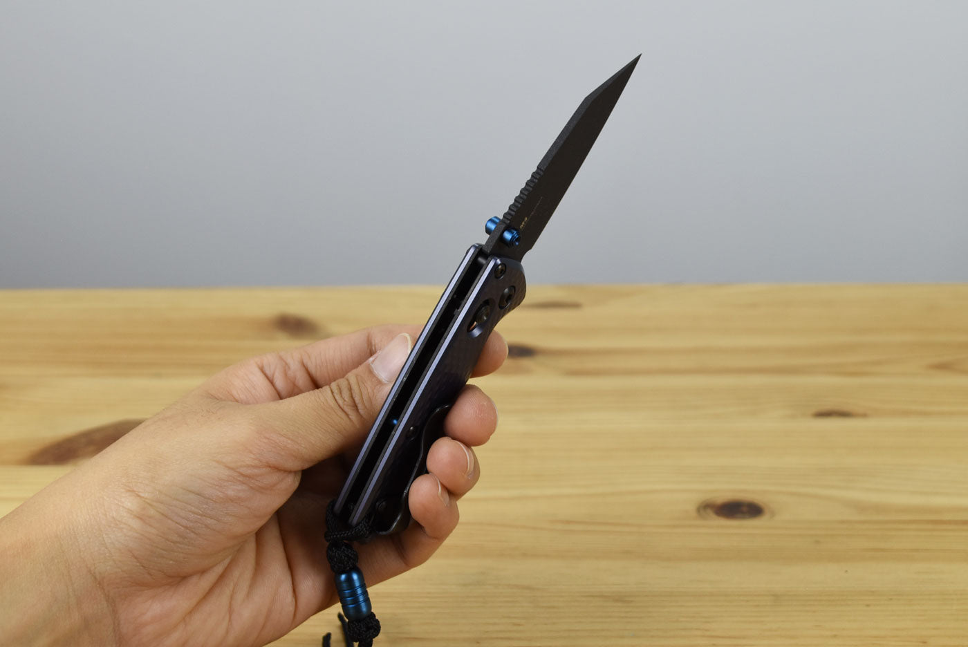 Benchmade 290BK Full Immunity Folding Knife (Crater Blue Billet Aluminum Handle)