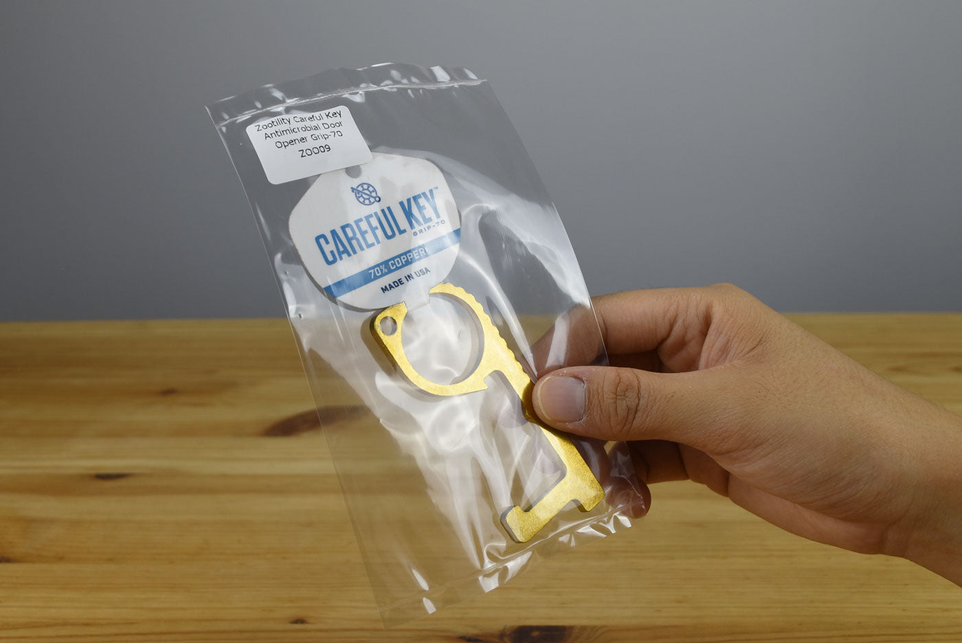 Zootility Careful Key Antimicrobial Door Opener Grip-70