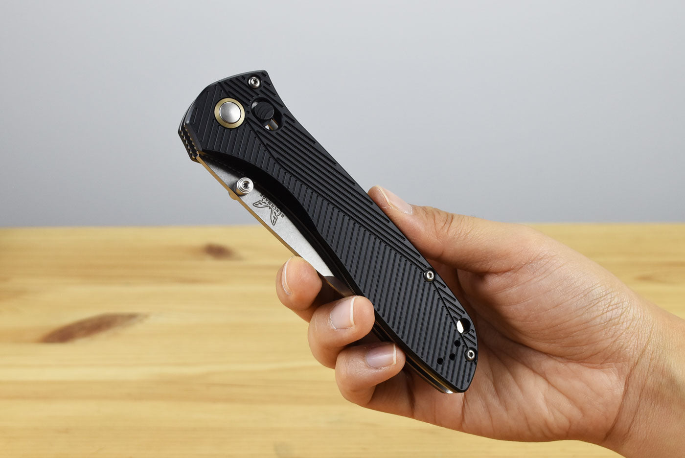 Benchmade 710-25 Seven | Ten Folding Knife (Black Machined Aluminum Handle)