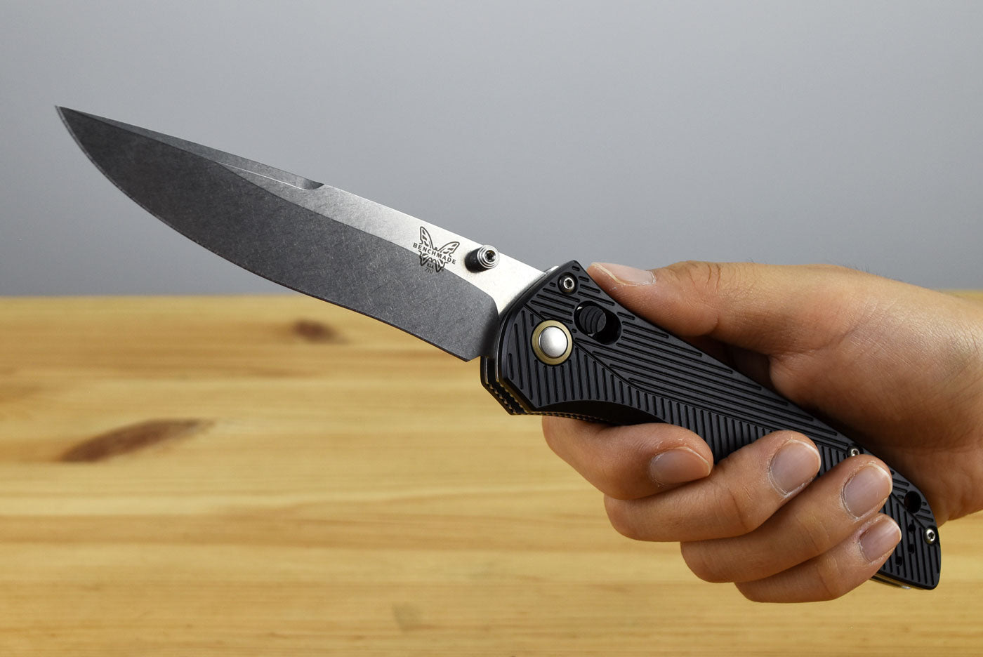 Benchmade 710-25 Seven | Ten Folding Knife (Black Machined Aluminum Handle)